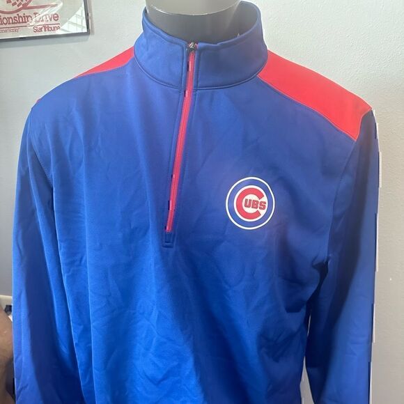 MLB Authentic Mens XXL Chicago Cubs Half ZIP Pullover - Picture 1 of 5